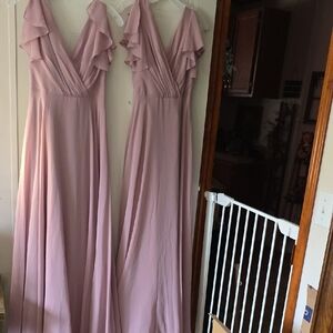 2 Davids Bridal Bridesmaid Dresses . 59" From Bottom To Shoulder.14"pit To Pit.